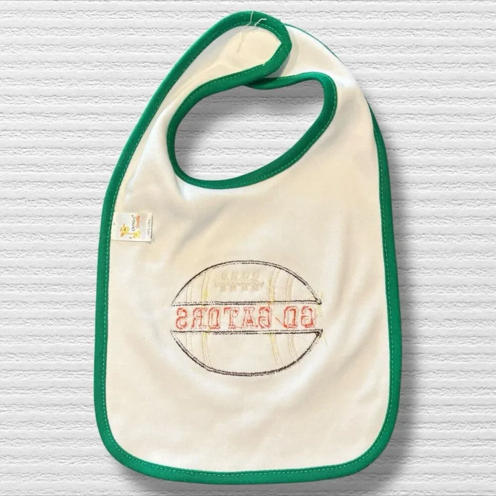 Gators Football Embroidered Bib NWOT Orange And Green